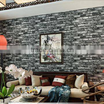 home decoration 3D stone wallpaper white brick wallpaper