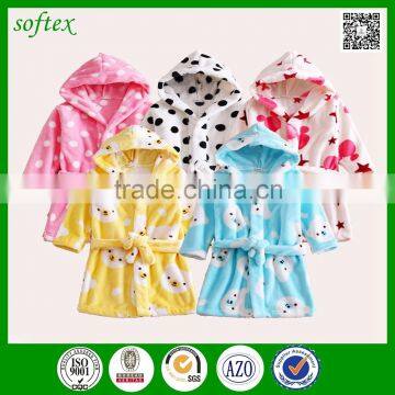 China supply super soft kids bath robe microfiber