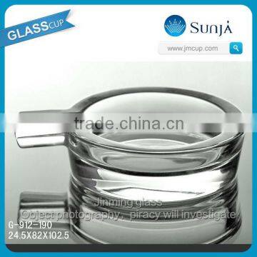 smoking accessory transparent mini glass ashtray single use personalized small ashtray