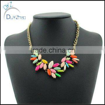 alloy cheap statement necklace leaf statement necklace