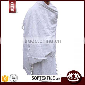 antistatic 100%cotton hajj ihram towel with great price