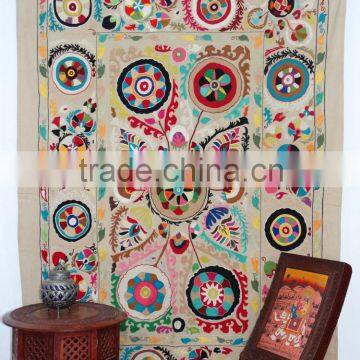 Hand Embroidered Suzani Throw Uzbek Suzani Tapestry Indian Suzani Wall Hanging