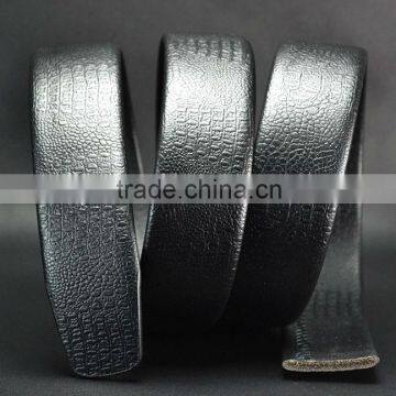 Both Side Cowhide Leather Black Color Elasticated Belt photo-2
