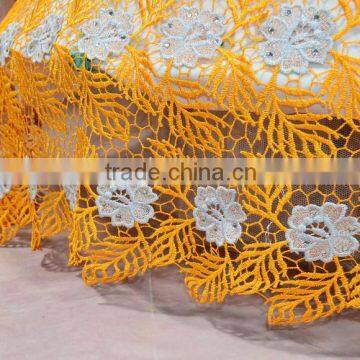 2015 New Fashion Lady Dress Nigeria Heavy Cord Lace Spangles Lace for Party Dress photo-2