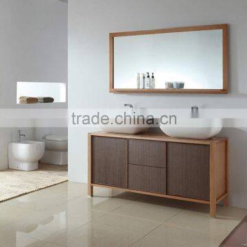 Floor standing waterproof solid wood modern 48" 73 inch 600mm solid wood bathroom vanity