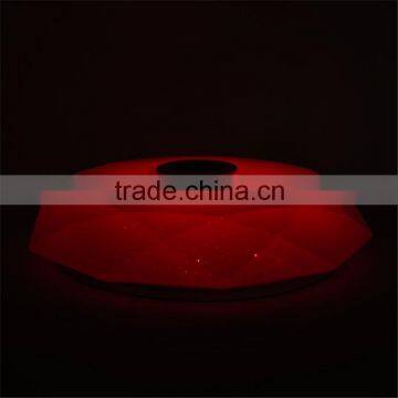 24W Modern Surface Mounted Dimmable RGB Lamp Fixture Round Color Changing LED Ceiling Light With Sleep Timer Bluetooth Speaker photo-4