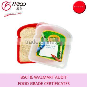 factory wholesaled PP plastic Sandwich Container Box.Color Vary, Logo OEM