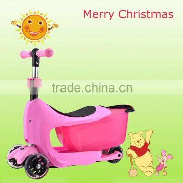 2016 favorite super design 3 in 1 baby scooter with best seat&drawer