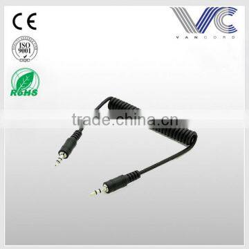 3.5mm Stereo Audio Male to Male Spring Spiral Retractable Cable for MP3, PC