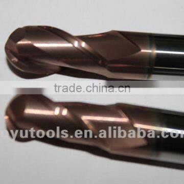 Long shank 2 flutes ball nose end mills