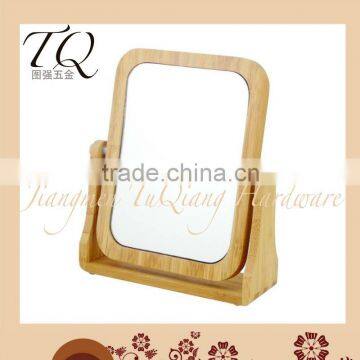 desktop personal use bathroom wooden cosmetic makeup mirror