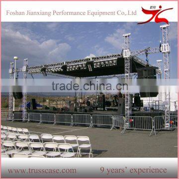 Aluminum roof cable truss system for concert