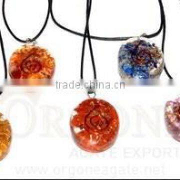 Orgone Oval Pendant Chakra Set | Orgone Set- Orgonite Pendant-Orgone Energy (With Cord) | Orgone-Wholesale