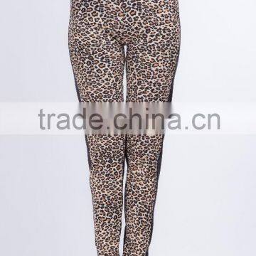Ladies animal printing leather leggings pants
