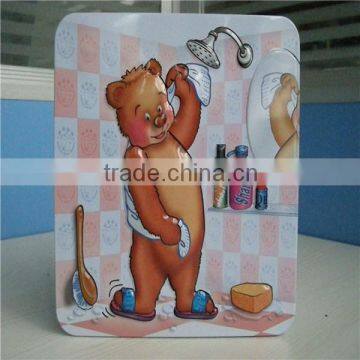 Wholesale Little Bear Bath Catoon Small Square Butter Cookies Tin photo-5