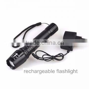 TP-1877 XML T6 / U2 LED Powerful Light / Zoomable Power Flashlight With Nylon Bag photo-5