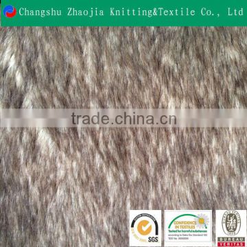 Wholesale wolf long pile polyester faux fur cheap fabric from manufacture ZJ092