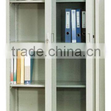 Two glass door metal cabinet HR-23