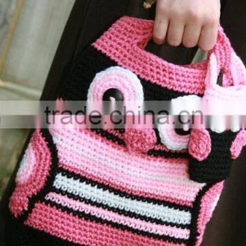 2014 handmade fashion ladies bags crochet knitted owl bags