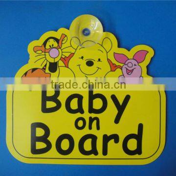 printing hard plastic baby on board car window sign