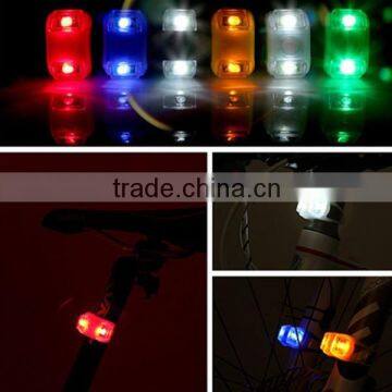 Mini Cycling Bike Silicone Light LED Front / Rear Security Warning Lamp