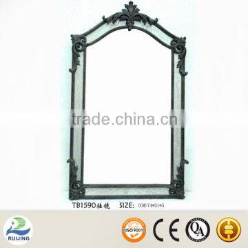 Vintage Hanging Wall Mirror Metal Frame
