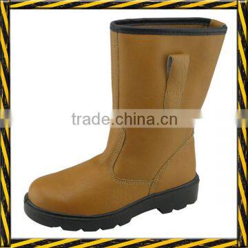 Corrected leather PU sole work safety boots