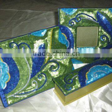 Designer Embroidered Handmade Beaded Fabric Photo Frame ~ Box ~Jewelery Boxes ~ Note Book