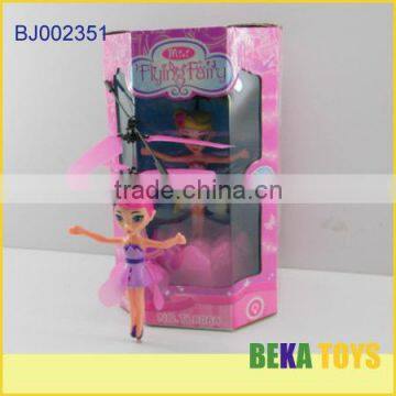 Kids toy/mini flying fairy doll/pink musical doll