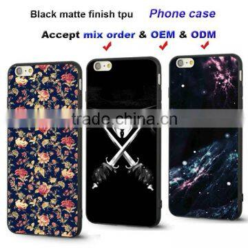 Wholesale Black Matte Finish Soft Tpu Phone Case for IPhone 6s Plus Silicone Back Cover Case for Samsung Galaxy Note5 s6 s7 Edge Quality Choice