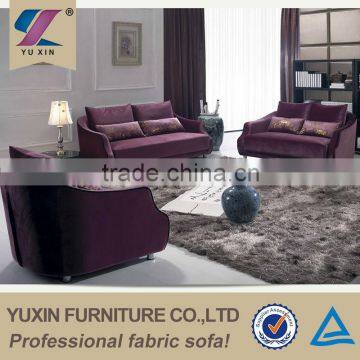 Purple sectional sex furniture/fabric sofa set