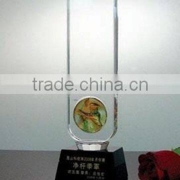 Hot popular for business colleague gift blank new design crystal trophy award