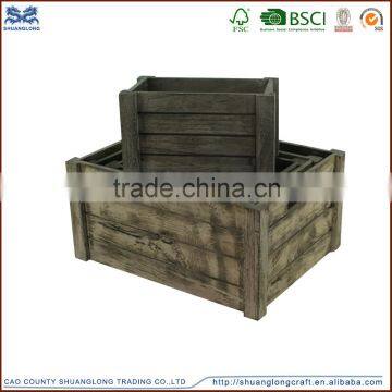 Unfinished Custom Pine Paulownia Wood Blanket Batten Storage Wooden Fruit Vegetable Crate Boxes photo-6
