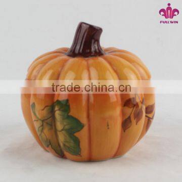 Hand Painted Factory Manufacture Wholesale Thanksgiving Decor Pumpkin Candy Jars