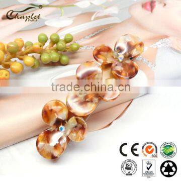 Wholesale Cellulose Acetate Flower Hair Barrettes Rhinestone Hair Clip