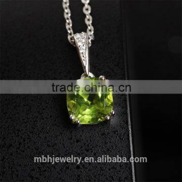 Hot Sale Jewellery Set 18K Gold Plated 925 Sterling Silver Precious Natural Olivine Gemstone Pendant Ring Jewelry Set photo-4