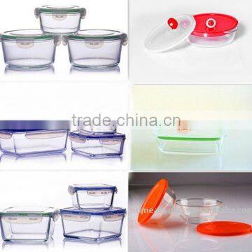 pyrex glass Serving bowls with lid/microwave safe bowl with lid