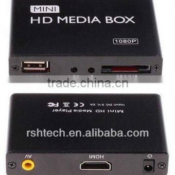 Mini 1080P High-Definition Media Player for TV HDMI USB SD AV