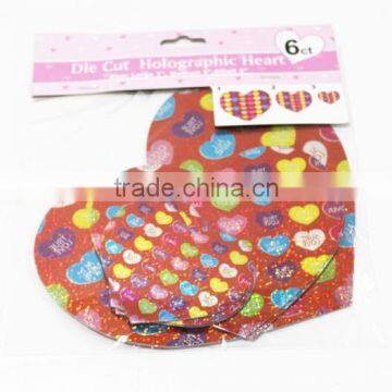 Die Cut Holographic Foil Heart