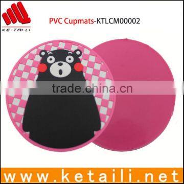 Good Quality OEM Branded Food Grade Soft Silicone & PVC Cup Mats Supplier