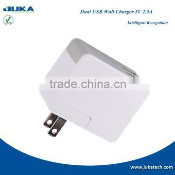 Dual-Port USB Travel Wall Charger 5V 2.4A for IPhone IPad IPod, Samsung Galaxy, Cell Phones, Tablets photo-5