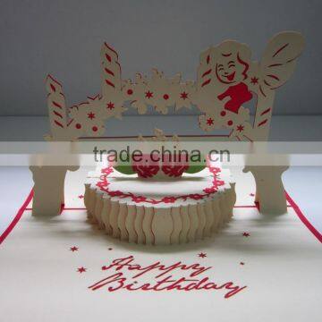 3d Greeting Birthday Cake (with Angel) Card photo-2