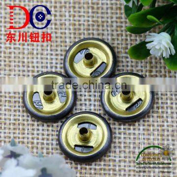 Metal Anti Silver Color Button Four Part Press Button for Jacket and Coat photo-5