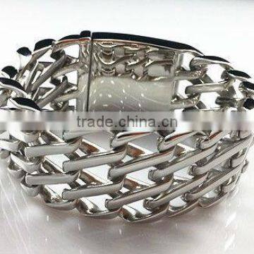 2013 fashion stainless steel big mesh bracelet B664