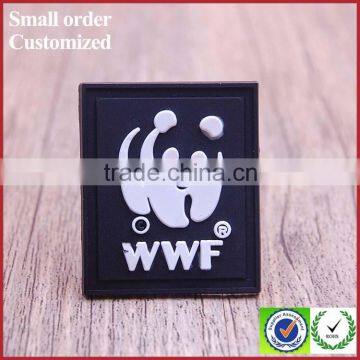 Black thermal opaque diy silicone rubber sheet labels for dress