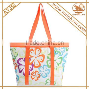 2015 New Flower Pattern Cute Tote Bag For School Girls