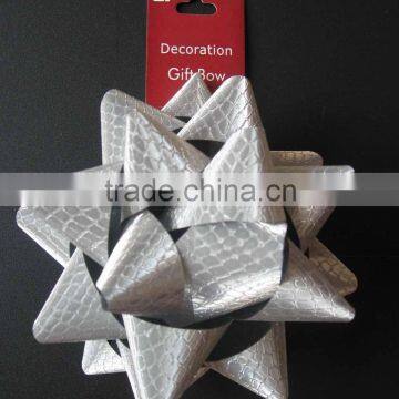 silver plastic ribbon star bow