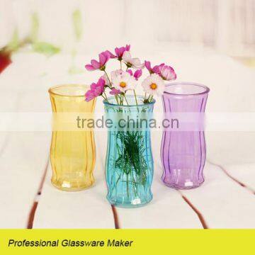 Hot Sale Glass Vase With Color Blue Glass Vase