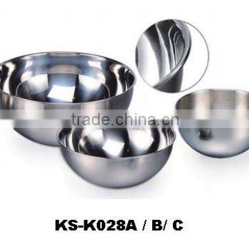 Stainless Steel Mixing Bowls, 18/10 Material, Set of 3, CE Series, Black