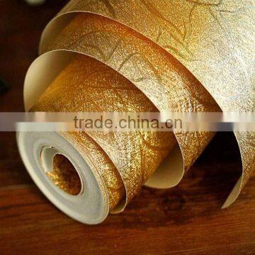 Classical Gold Foil Wallpaper Entertainment Ktv Hotel Lobby Ceiling Wallpaper Vinyl Wallpaper